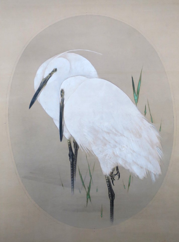 Little Egrets by Watanabe Seitei