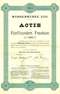 Wassserwerke Zug 1891