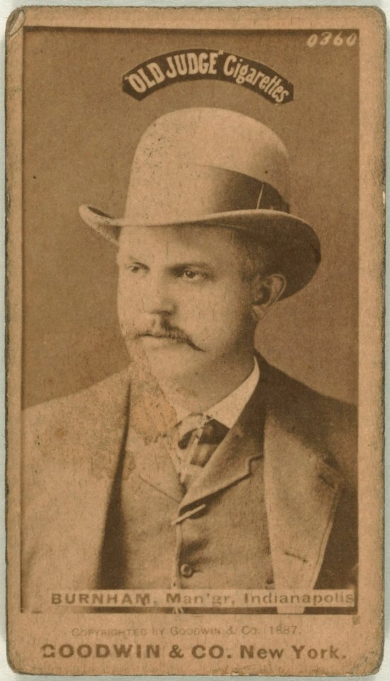 Watch Burnham, Indianapolis Hoosiers, baseball card portrait LCCN2007686538
