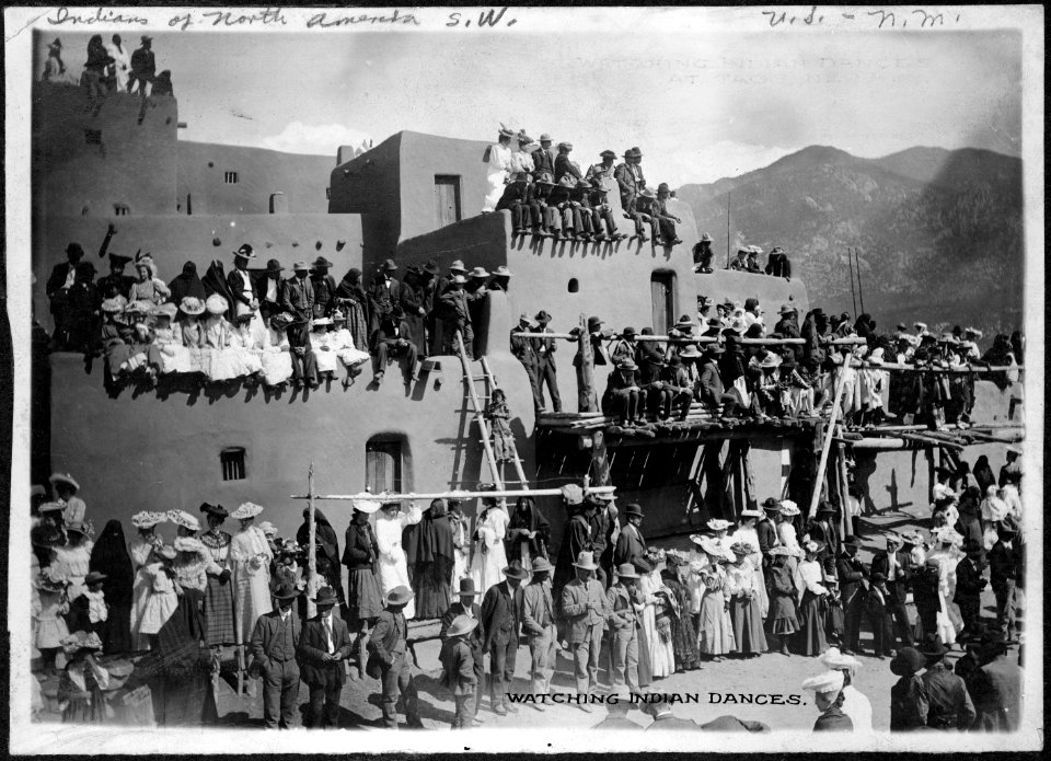 Watching Indian dances at Taos, New Mexico LCCN2003665485