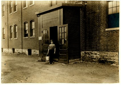 Water Boy in an Indianapolis Furniture Factory. Aug., 1908. Wit., E. N. Clopper. LOC nclc.01320
