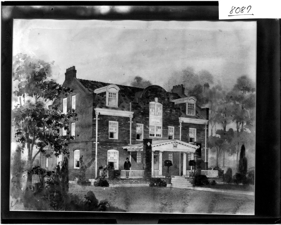 Watercolor painting of Phi Delta Theta house 1907 (3194656795)