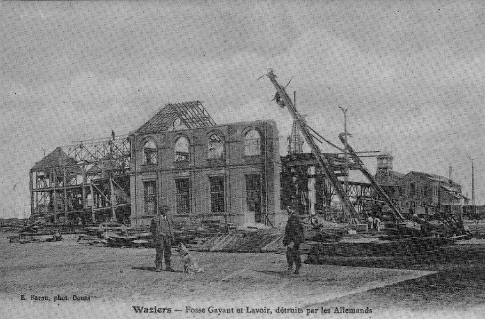 Waziers - Fosse Gayant en 1918