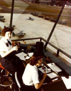WAVES control tower operators at Naval Air Station Anacostia, in 1943 (80-G-K-13615) photo