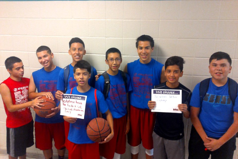 We choose...to believe through the faith of God. We choose...basketball before everything (18200027751)