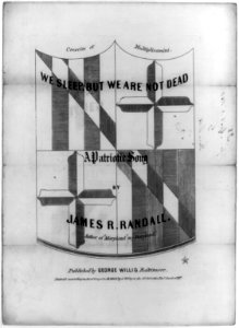 We Sleep, But We Are Not Dead, a patriotic song, by James R. Randall LCCN2001702317 photo