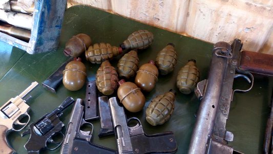 Weapons and military equipment found in Timbuktu, Mali, 8 September 2016 02