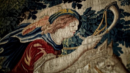 Web, Grevens sängkammare. Tapet, engelska jakten, detalj - Skoklosters slott - 88040