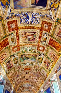 Museum ceiling fresco photo