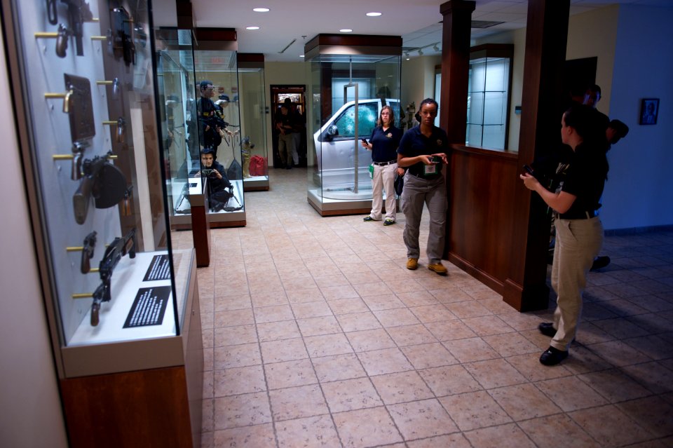 Weapons in museum law enforcement explorer tour
