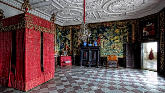 Web, Grevens sängkammare. Interiör, Wrangelvåningen, Grevens sängkammare - Skoklosters slott - 88049