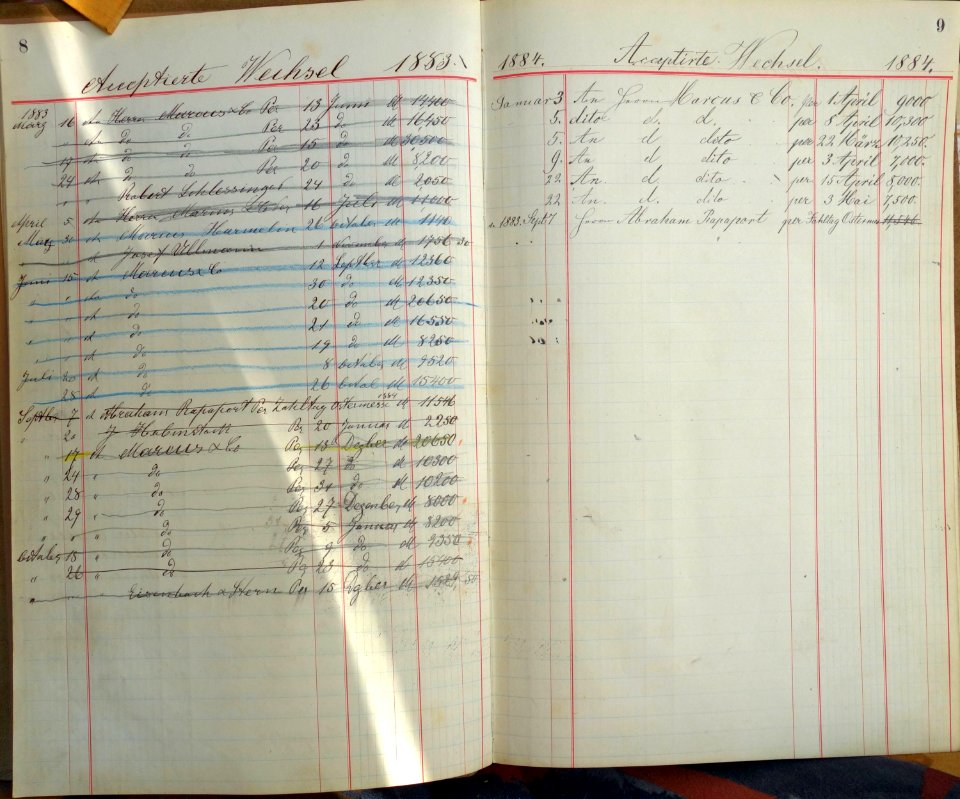 Wechselbuch des Rauchwarenhändlers Dedo in Leipzig (1875-1884)-07