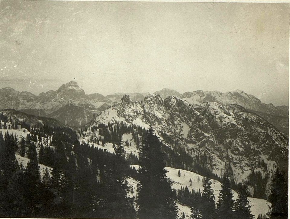 Weg zur Kronalpe, Hintergrund Wischberg, Bramkofl und Monte Cimone, Brückenköpfe und Brisia. (BildID 15468795)