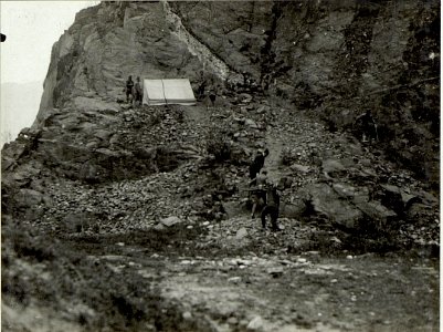 Wegbau, Schwierigkeiten deselben im Hochgebirge (BildID 15520737)