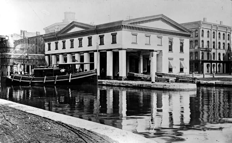 Weigh Lock on Erie Canal in Syracuse from HABS (cropped)