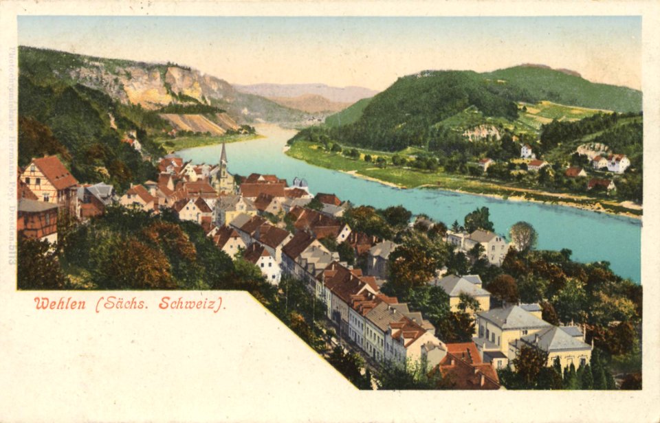 Wehlen (Stadt Wehlen), Sachsen - Stadtansicht (Zeno Ansichtskarten)