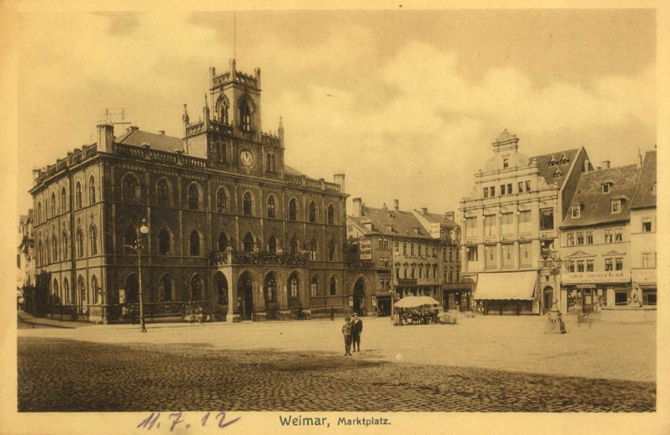 Weimar, Thüringen - Marktplatz (Zeno Ansichtskarten)