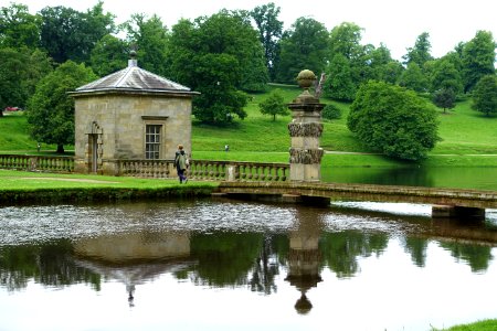 Weir walkway - Studley Royal Park - North Yorkshire, England - DSC00801 photo