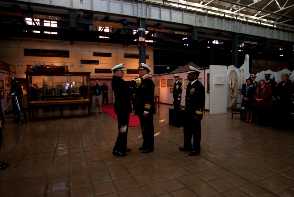 Welcoming ceremony inside the National Museum of the U.S. Navy 080125-N-FI224-019