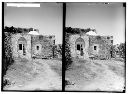 Weli of Budrieh at Sherafat and the preparing of a sacrifice. Near view of the weli. LOC matpc.01411
