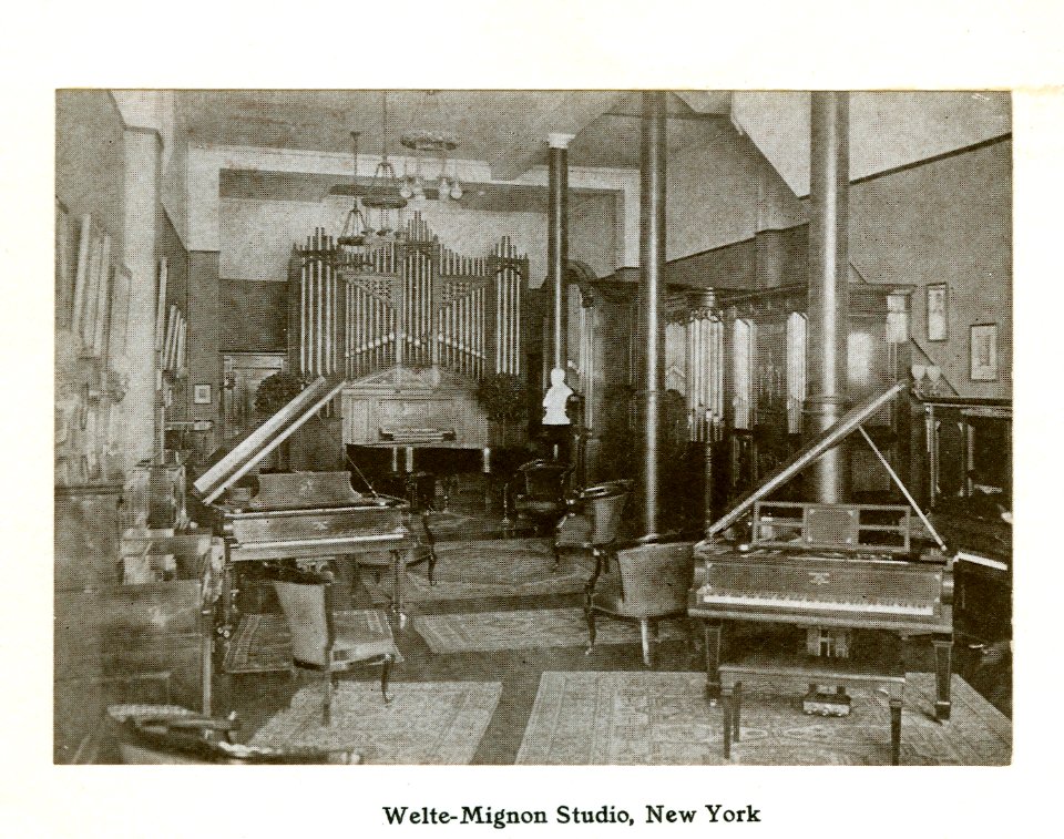 Welte organ studio newyork
