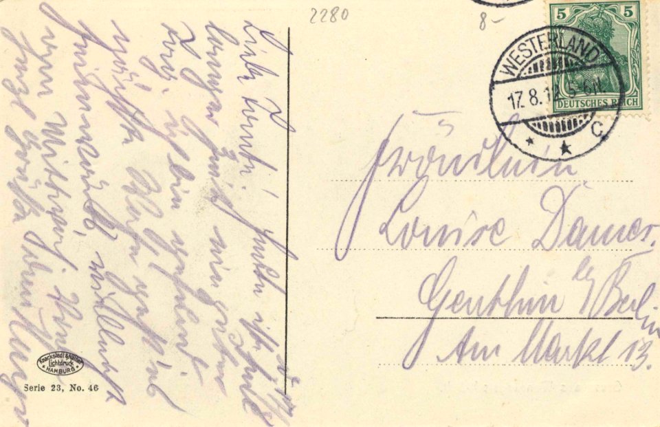 Wenningstedt (Sylt), Schleswig-Holstein - Strand (back) (Zeno Ansichtskarten)
