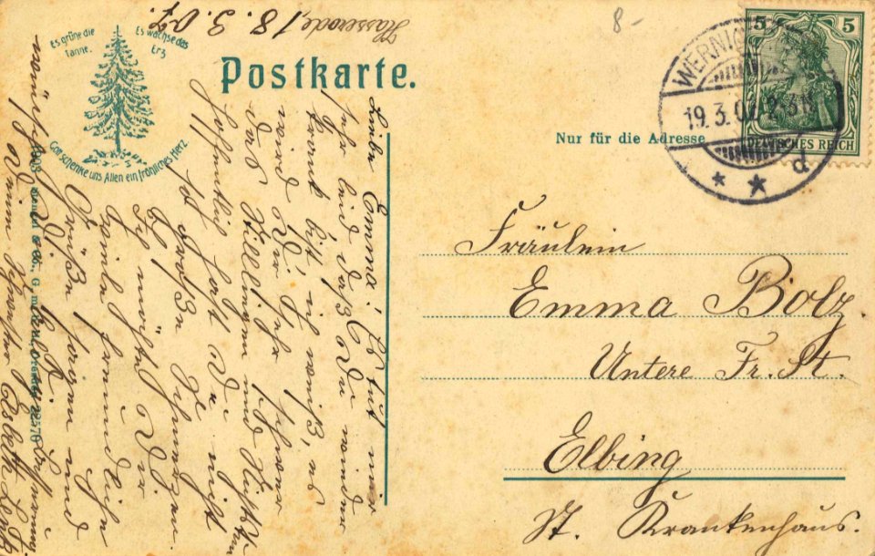 Wernigerode a. Harz, Sachsen-Anhalt - Hasserode (back) (Zeno Ansichtskarten)