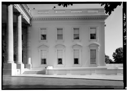 WEST END OF NORTH SIDE OF BUILDING