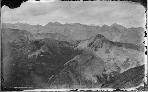 West from Sultan Mountain. Silverton Quadrangle. San Juan County, Colorado. - NARA - 517096