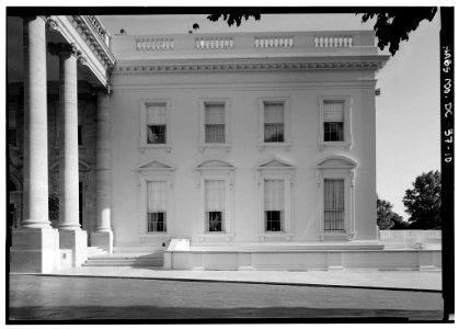 WEST END OF NORTH SIDE OF BUILDING