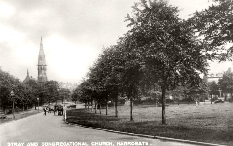 West Park URC Harrogate - old postcard photo