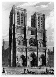 West front of the Church of Notre Dame by A. Pugin photo