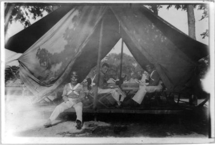 West Point- 3 cadets in tent LCCN2002705793
