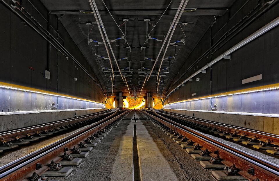 Tunnel steel metal photo