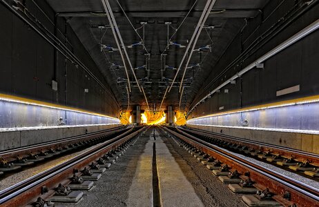 Tunnel steel metal photo