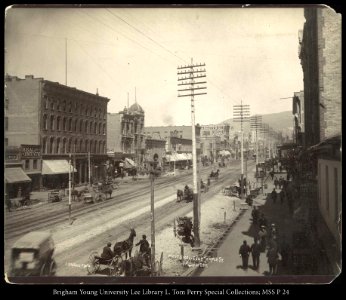 West Side of East Temple Street, Salt Lake City. C.R. Savage, Photo. photo