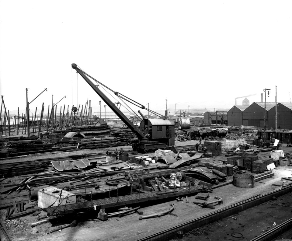West Yard at John Brown and Co Ltd, Clydebank, 1901 RMG G10548
