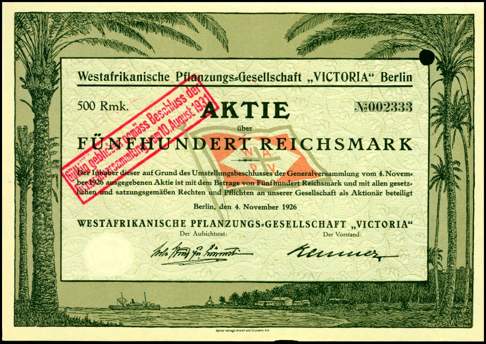 Westafrikanische Pflanzungs-Gesellschaft 1926