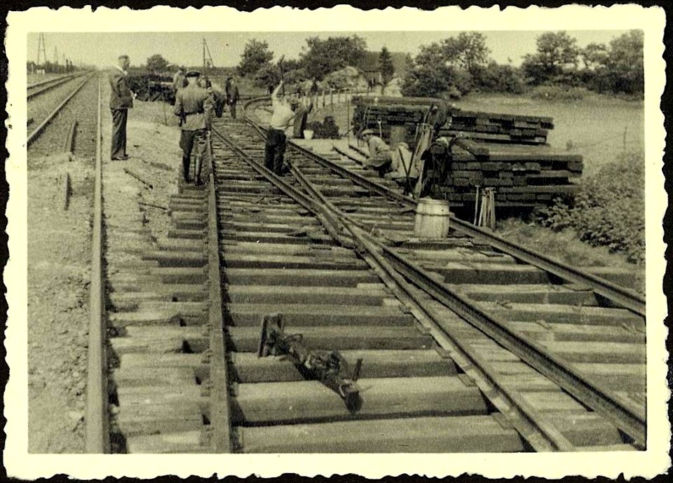Westerbork, Holland, Construction of railway tracks leading to the camp 2