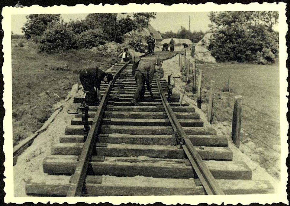 Westerbork, Holland, Construction of railway tracks leading to the camp 3