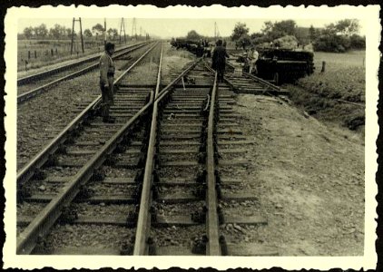 Westerbork, Holland, Construction of railway tracks leading to the camp 1