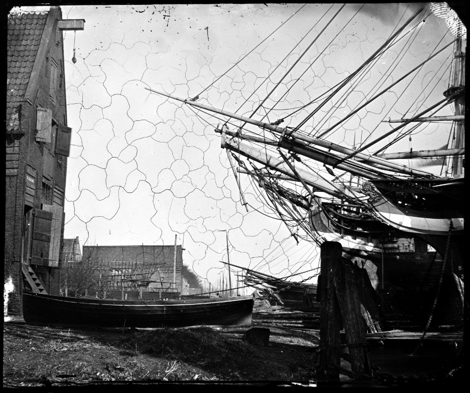 Westerdok, Schepen op de werf Sint Jago, Grote Bickersstraat 70 (max res)