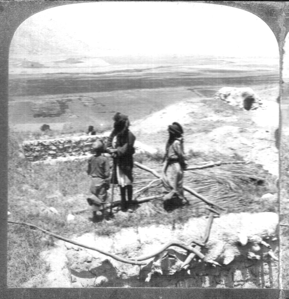 Western end of the Plain of Esdraelon and Mt.Carmel, from Sheikh Barak around 1880 (2)
