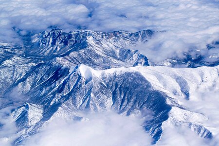 Snow fog clouds photo