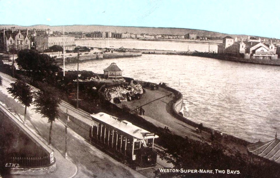 Weston-super-Mare Madeira Cove with tram