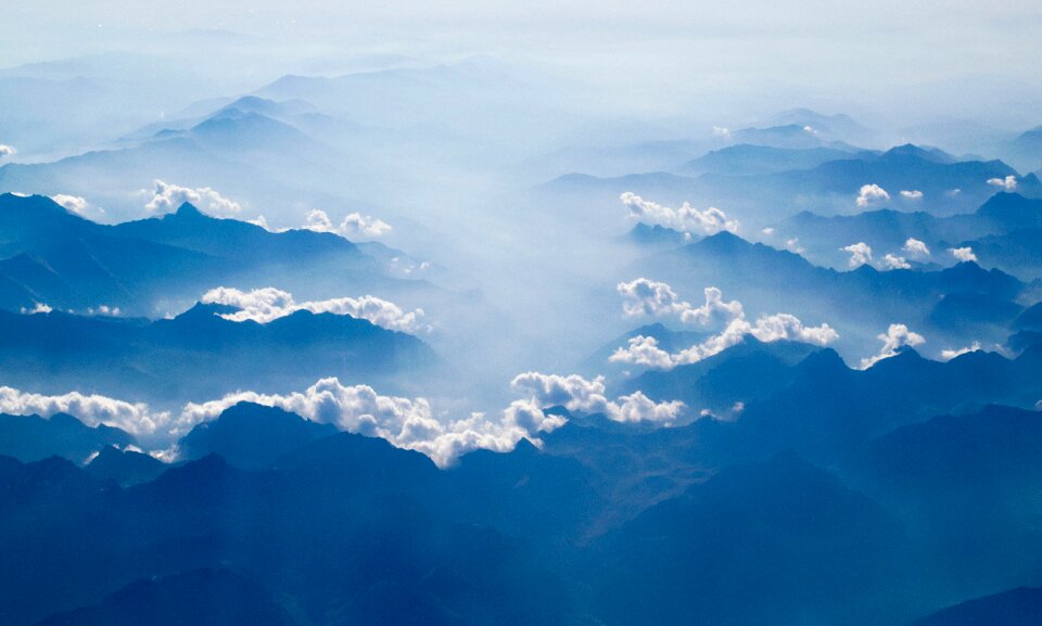 Aerial blue nature