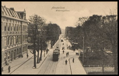 Weteringschans hoek Huidekoperstraat, geheel links met rechts het Frederiksplein, Afb PBKD00073000006 photo