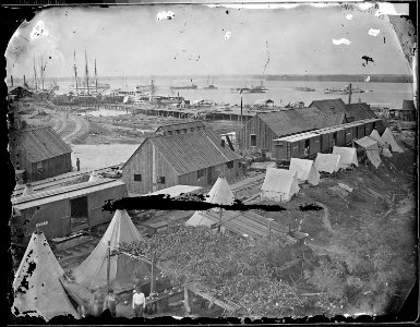 Wharves of U.S. Military Railroad, City Point, Va - NARA - 528920 photo