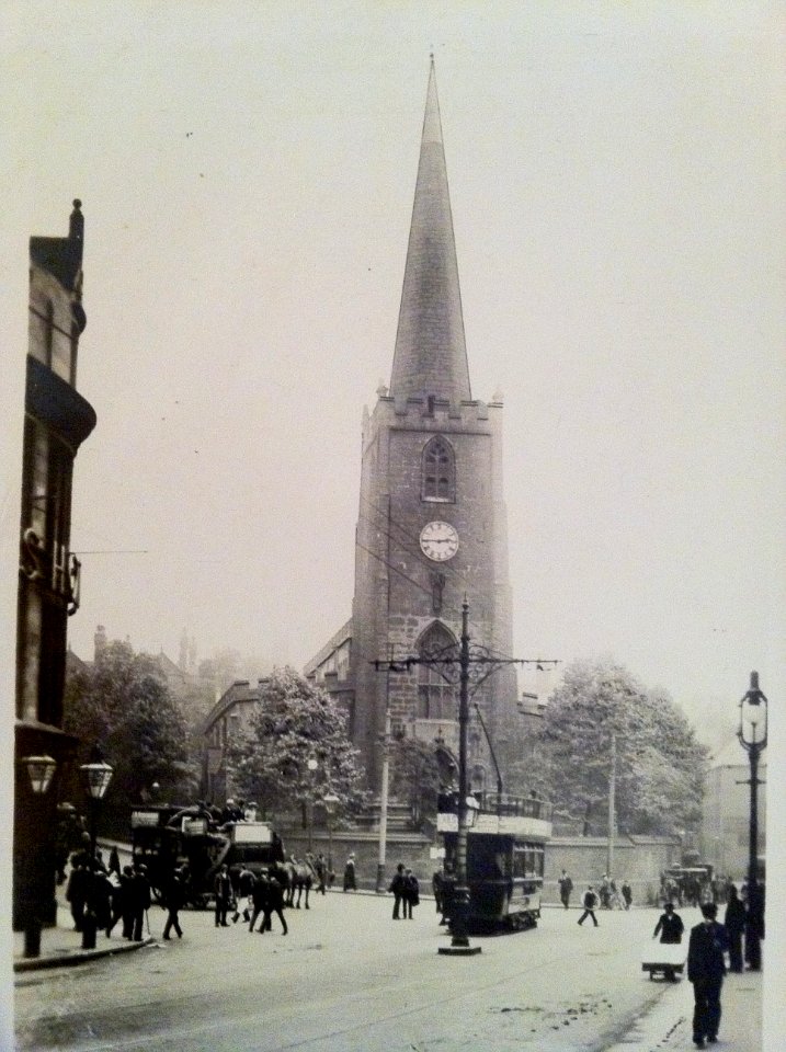 Wheeler Gate and St. Peter's Church, Nottingham circa 1901