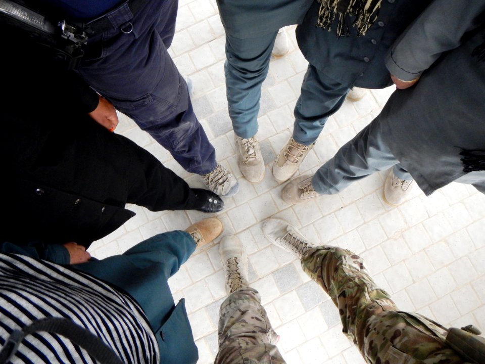 When women work together and put the right foot forward, great things can happen! 150809-N-SQ656-041